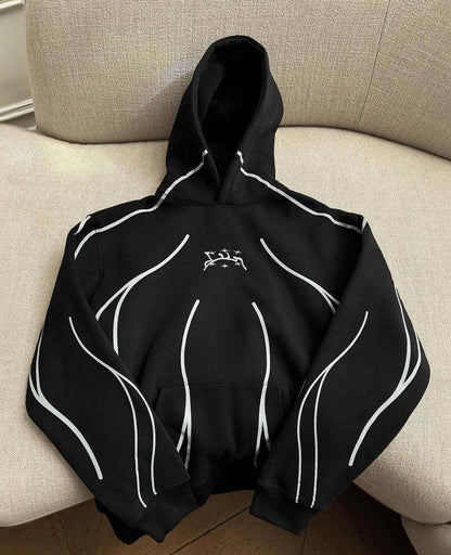 Printed casual men's and women's sports sweatshirt