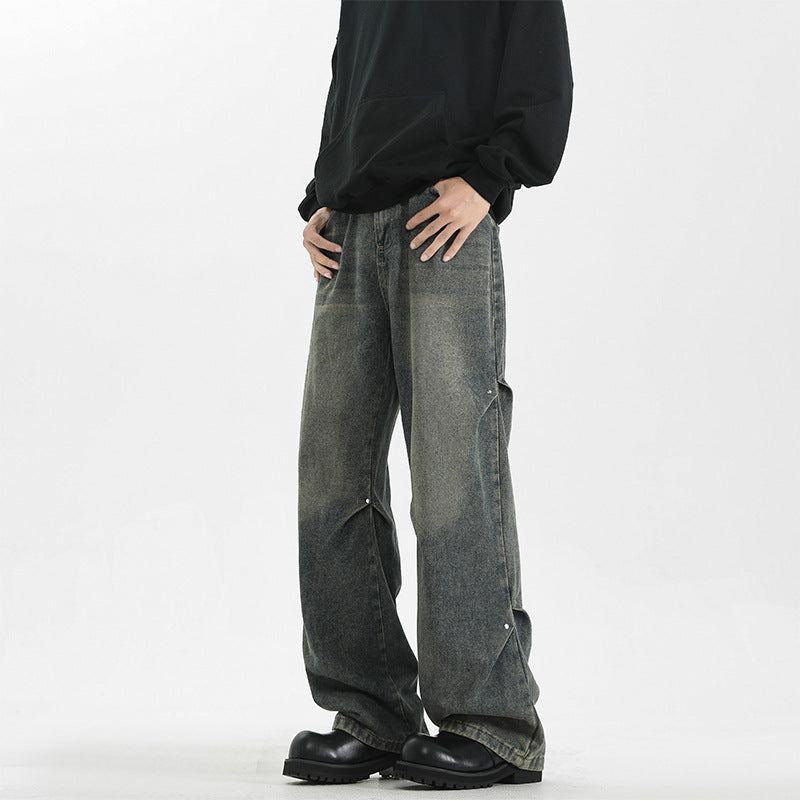 Dark wash baggy jeans