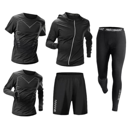 Mens Quick-Dry Sports Suit High Elasticity Training Set