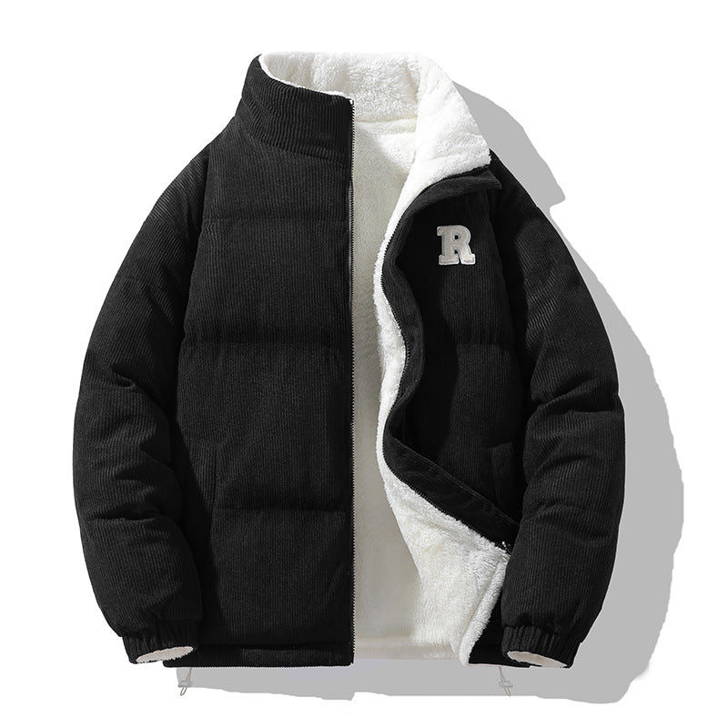 Winter thick cotton coat double-sided wearable