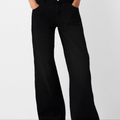 Womens High Waist Wide Leg Denim Jeans