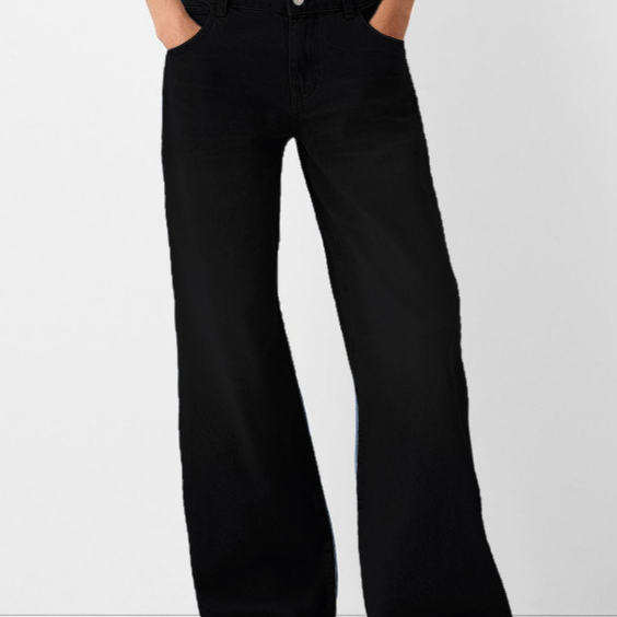Womens High Waist Wide Leg Denim Jeans