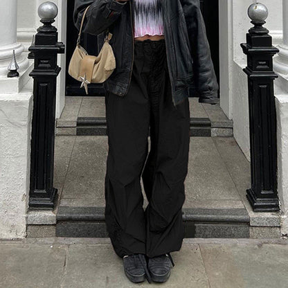 Low-Waist Workwear Casual Pants