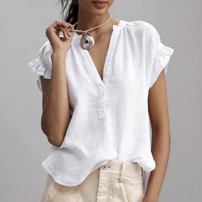 Women?s cotton and linen top