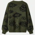 Geometric Print Loose Fit Knit Sweater