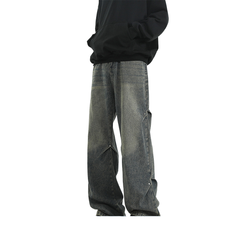 Dark wash baggy jeans