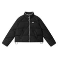 Abrigo de Algodón con Cuello Alto y Cordón Ajustable