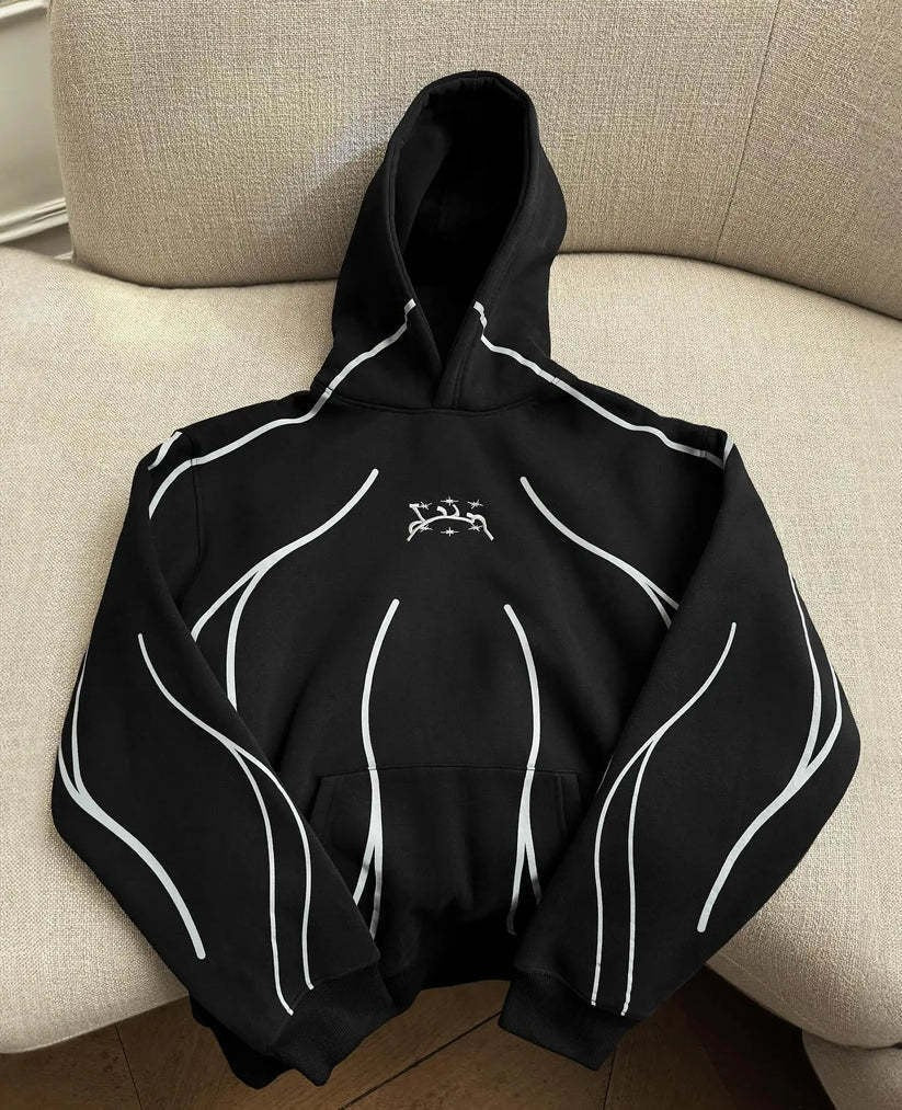 Printed casual men's and women's sports sweatshirt