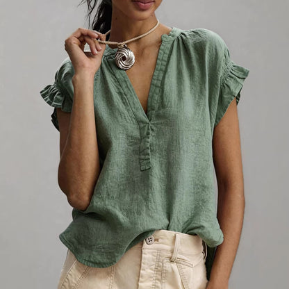 Women?s cotton and linen top