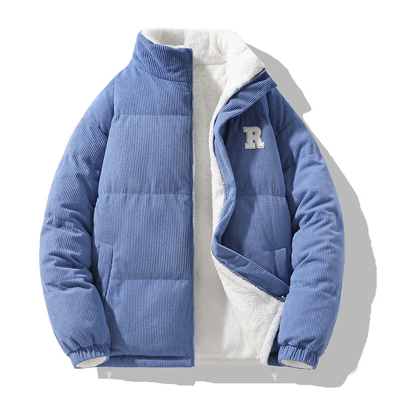 Winter thick cotton coat double-sided wearable