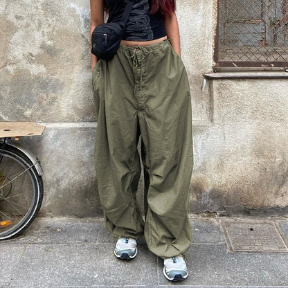 Low-Waist Workwear Casual Pants