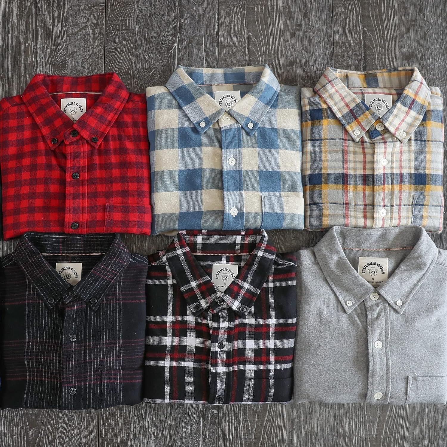 ® 6 Oz Flannel Shirt for Men Cotton Casual Button down Long Sleeve | 100% Cotton Flannel Cozy Vintage Work One Pocket Plaid Soft Lightweight Warm Easy Care Regular Fit Mens Fall Shirts