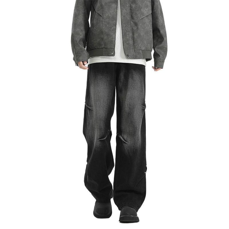 Dark wash baggy jeans