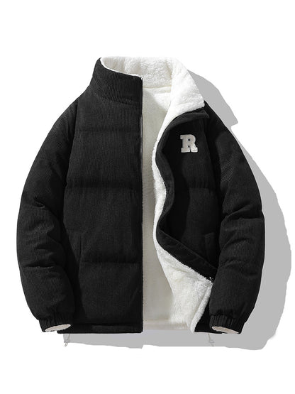 Winter thick cotton coat double-sided wearable