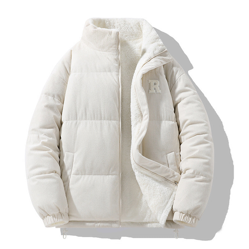 Winter thick cotton coat double-sided wearable
