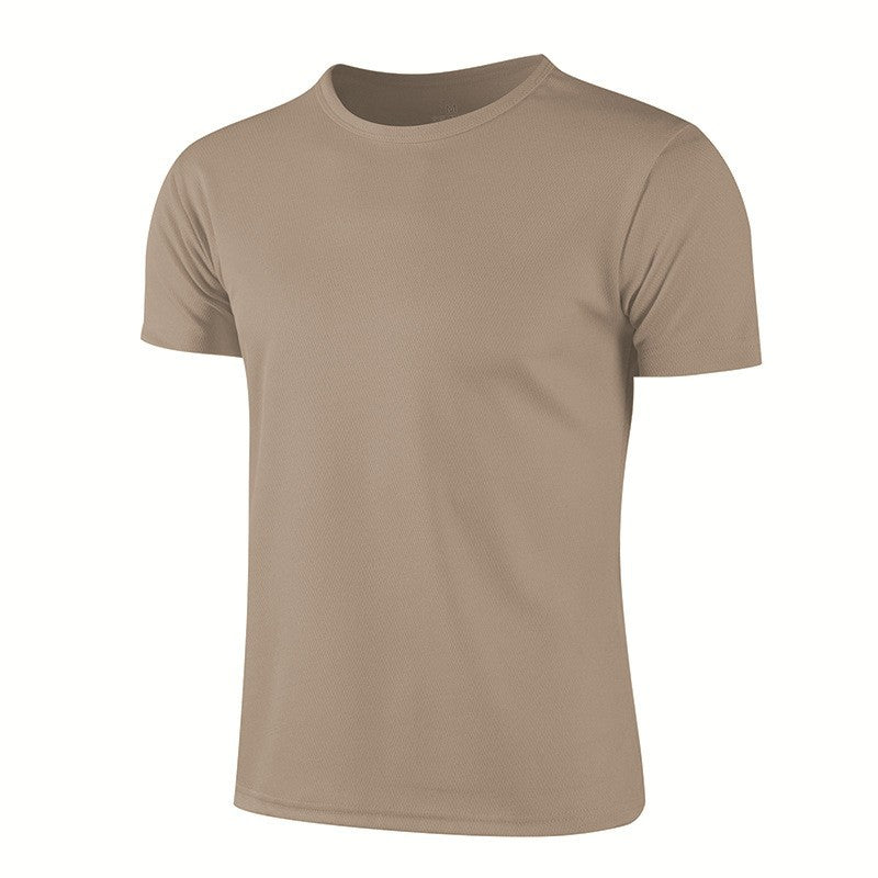 Camiseta Masculina de Manga Curta com Gola Redonda e Secagem Rápida