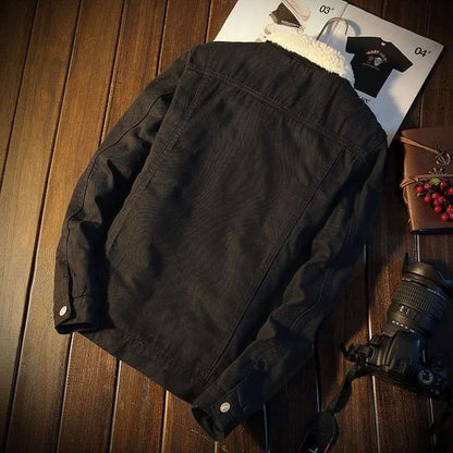 Winter insulated denim jacket